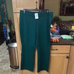 IMAN Green Boot Cut Flare Pants